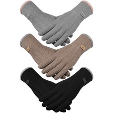 Womens Winter Gloves Cold Weather Fleece Lining Thermal Touchscreen