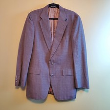 Austin Reed Sport Coat Mens SZ 40R Glen Check 2 Button Blazer Grey Blue Jacobson