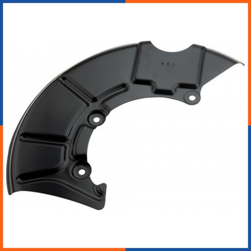 Tôle de protection de disque de frein avant gauche pour VW - HTO-VW-051 en acier galvanisé