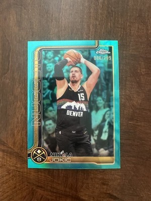 2025-26 Topps Chrome Update Nikola Jokic Denver Nuggets #12 Teal Refractor /299