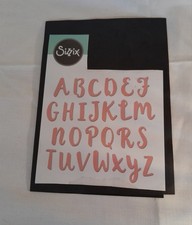Sizzix Magnetic Upper and Lower Alphabet Die on Magnetic Sheet. Some Used. VGC.