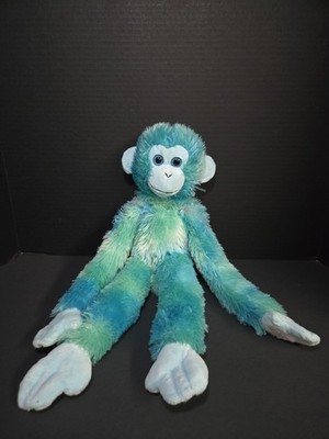 MONKEY PLUSH TOY WILD REPUBLIC BLUE MONKEY GREEN MOTTLED MONKEY TOY 50CM 