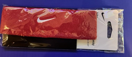 Nike Dri-FIT Doublewide Swoosh Headband Red - Bild 1 von 2