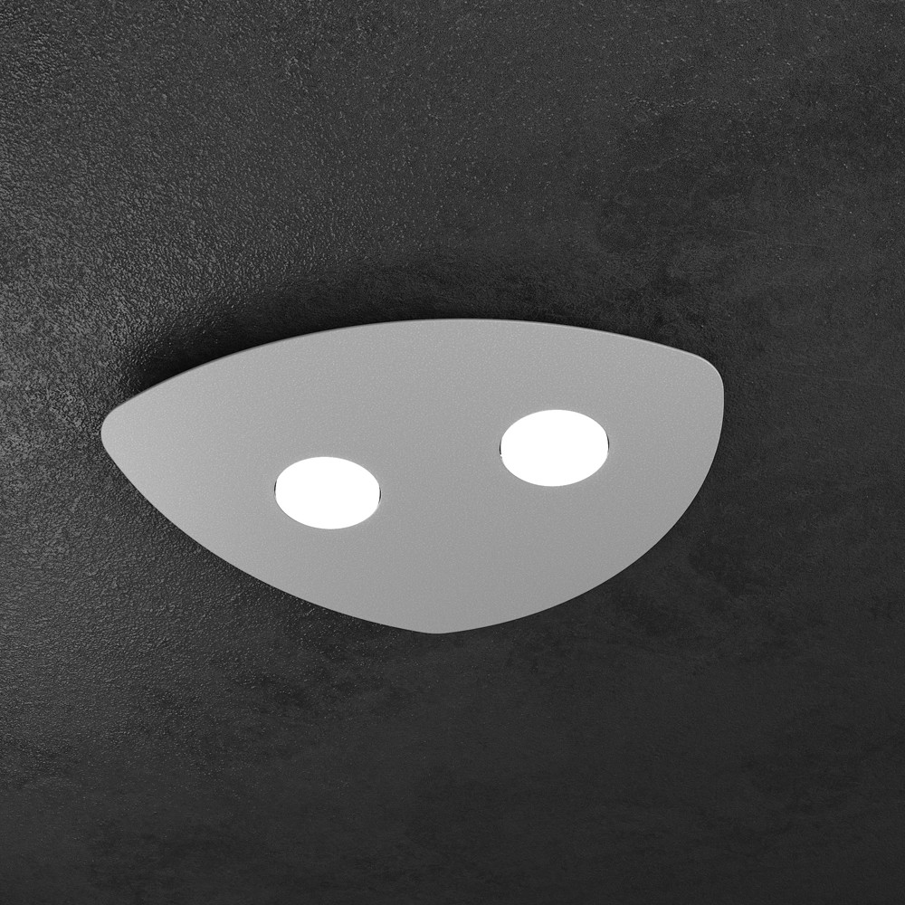 Plafoniera GX53 Moderna Shape Metallo Grigio | Compatibile LED