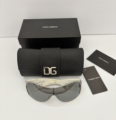 Genuine DOLCE & GABBANA White & Chrome Sunglasses DG2005 05/6G 120