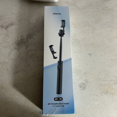 ULANZI MT-70 Extendable Tripod, 63'' Selfie Stick Vlog Tripod Stand with 2 Phone