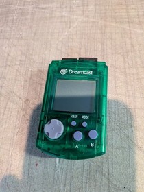 Sega Dreamcast Visual Memory Unit VMU Memory Card HKT-7000 Green, Needs Battery 