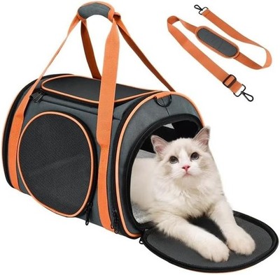 Weiche Haustier-Transportbox für kleine und mittelgroße Katzen