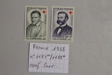 TIMBRE DE FRANCE - 1958 - n° 1187**/1188** - Neuf ** - croix rouge