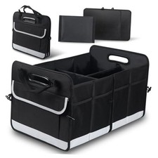 Car Trunk Organizer, 72L Large Capacity Waterproof Auto Storage with Non Black