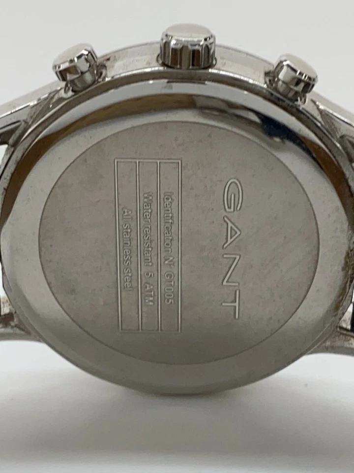 GANT GT005 Quartz Analog Watch Blue Dial Navy Leather Stylish Excellent JAPAN - Image 3 of 4