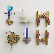 Válvula de combustible de 3 vías para calefacción de tanque de combustible Válvula selectora de combustible de 3 vías Bola de 6 puertos