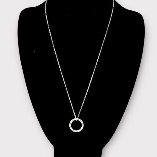 AUTÉNTICO Collar Tiffany & Co - Círculo 1837 - En Cadena de Plata - Como Nuevo - Imagen 2 de 9