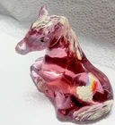 Fenton Madras Pink Rainbow and Cloud Hand Painted Foal Horse 2007