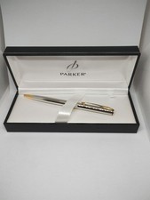 Parker Ballpoint Pen Gold Tone Silver Sterling Silver Unused Japan Collectible