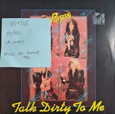 Poison Talk Dirty To Me Vinyl Record 7" VG+/VG KUT125 1986