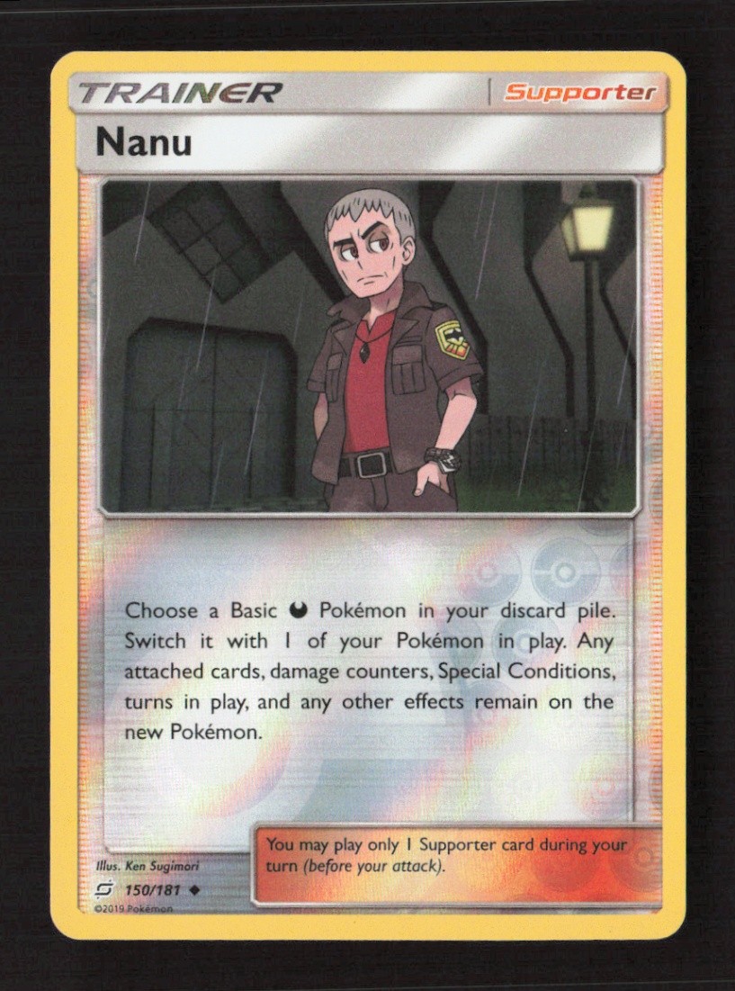 Nanu Uncommon Reverse Holo SM - Team Up 150/181 NM Pokémon TCG