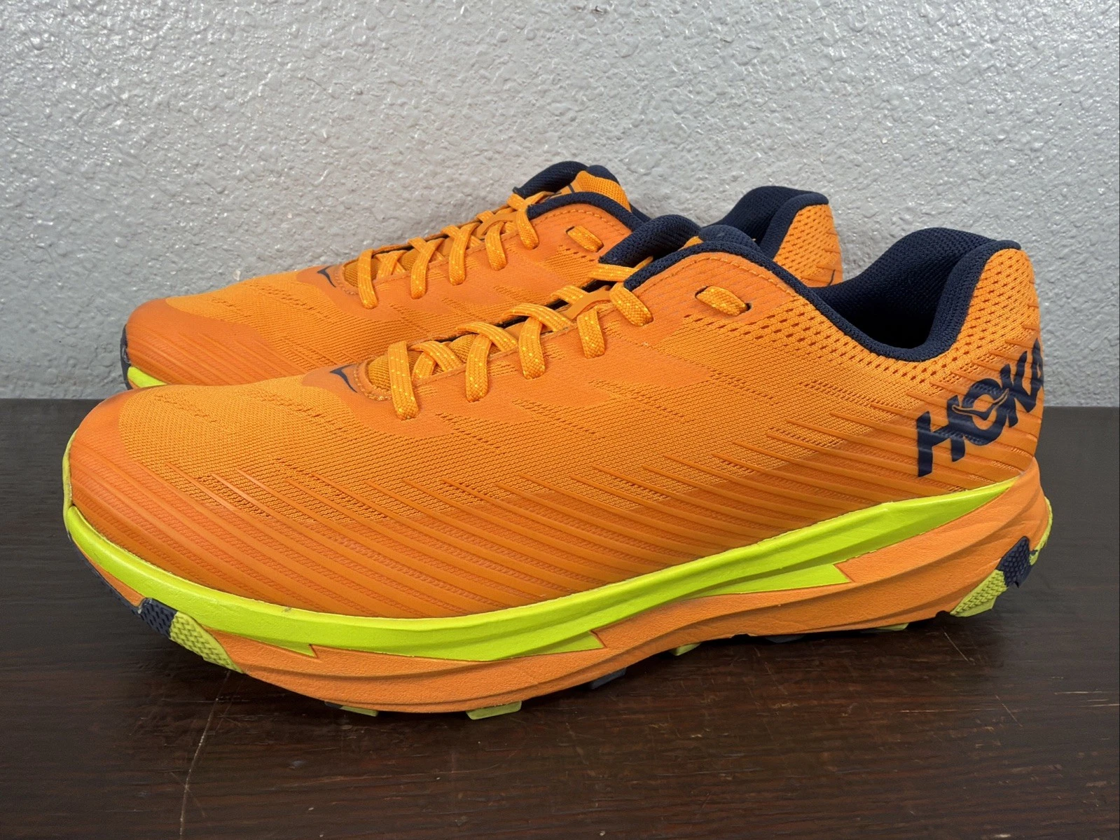 Hoka One One Torrent 2 Shoes Mens Size 11 Orange Yellow Trail Running Sneakers