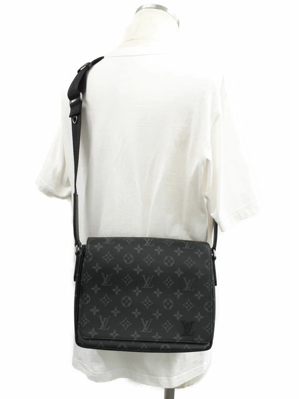 Louis Vuitton Black Eclipse Bag Monogram District… - image 5