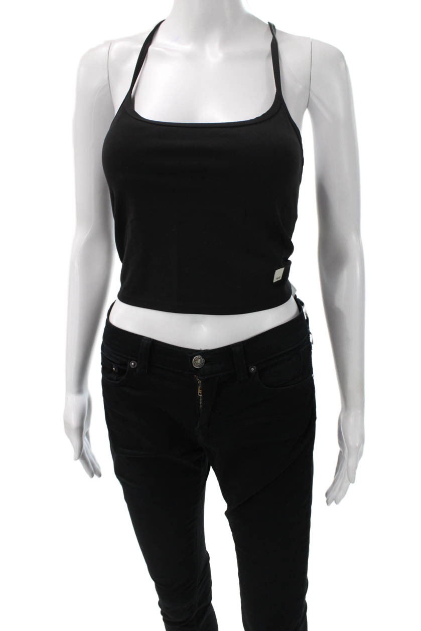 Vuori Womens Basic Tank Black Polyester Scoop Nec… - image 1