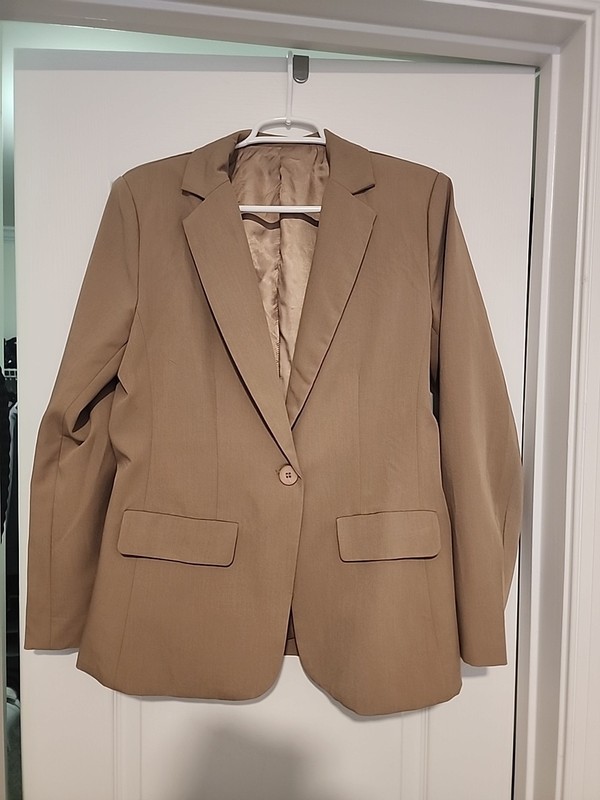 Ladies Beige/Dark Khaki Jacket Size L