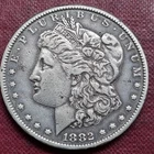 1882 CC Morgan Silver Dollar 1$ Carson City AU Almost Uncirculated #99650
