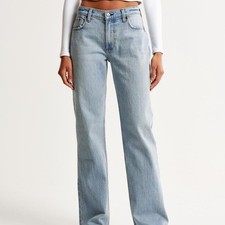 Abercrombie  Fitch The '90s Baggy Low Rise Jeans Light Wash Size 27/4