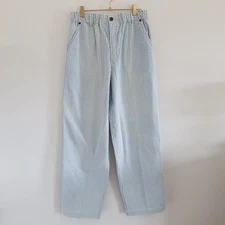 Vintage Gingham Straight Leg Pants Blue Checked Petite Medium