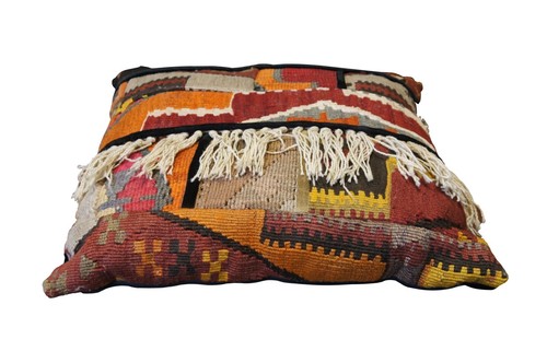 Eastern Accents Southwestern Patchwork Rug Kilim Tapestry Tassel Pillow 22" - Picture 3 of 12