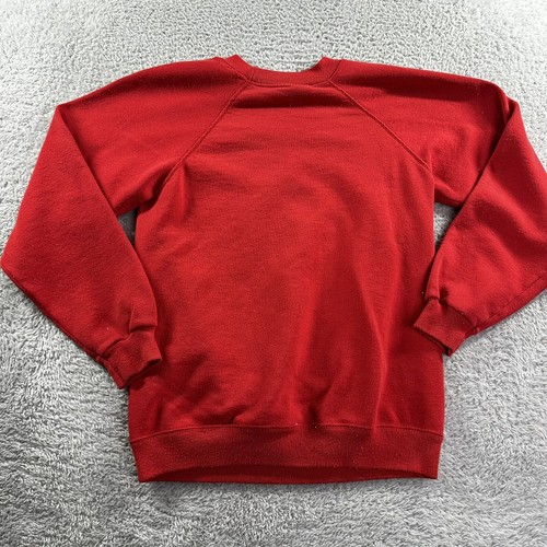 Vintage Raglan Crewneck Sweater Youth Large (14-16) Red Northside Elementary - Picture 5 of 8