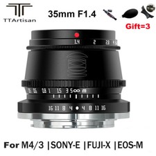 TTArtisan 35mm F1.4 APS-C Large Aperture Manual Lens For E/X/Z/RF/L M4/3 Mount