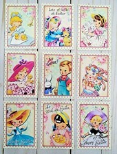 9 Retro Style Easter Handmade Pocket Letter Cards Journals Scrapbooks Crafts