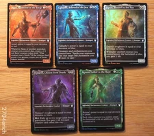Set of 5 FOIL Theros Beyond Death Legendary Showcase Creatures *NM* Magic MTG