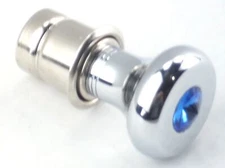 Deluxe Lighter Knob Blue Jewel Chrome Body Fits 7/8" to 1" Socket UP#28480