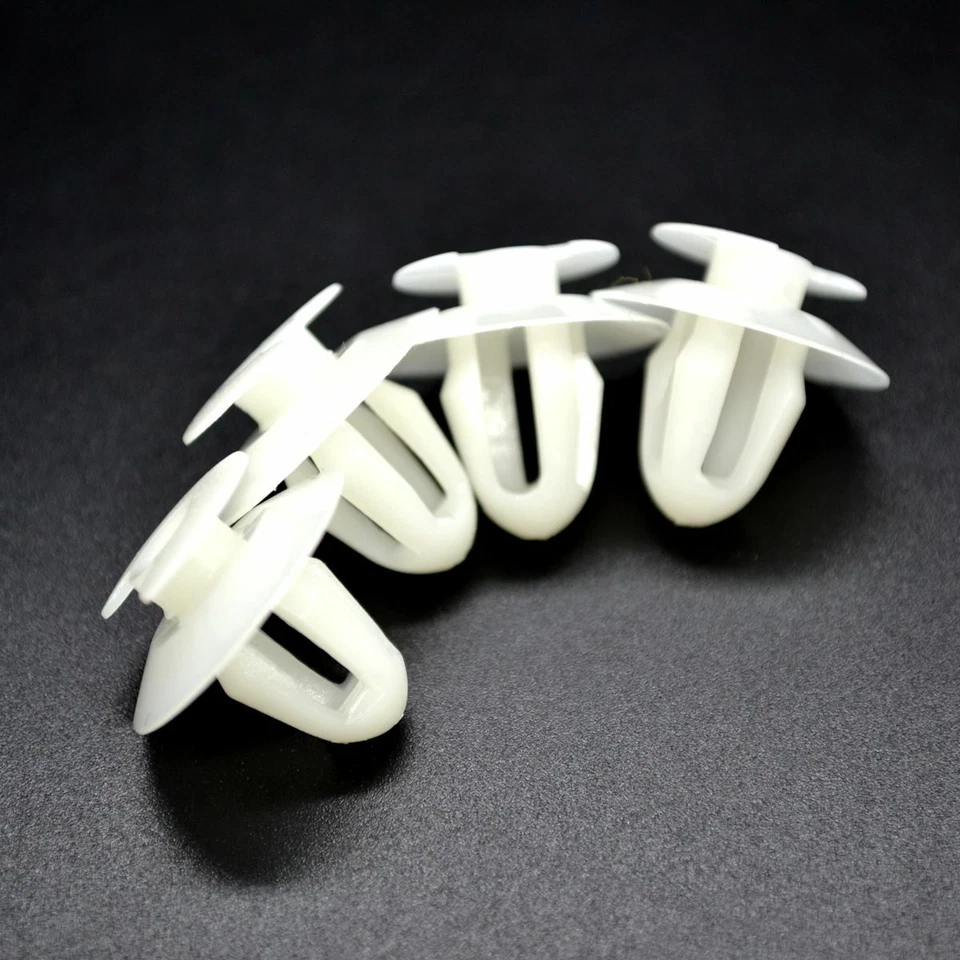 Tornillo de sujeción de clip de panel de moldura de puerta blanco de nailon 10 piezas para Mercedes Bens Foto 3 de 4