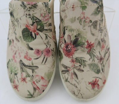 ECCO Womens Soft 7 Slip On Sneakers Leather Beige Floral EU