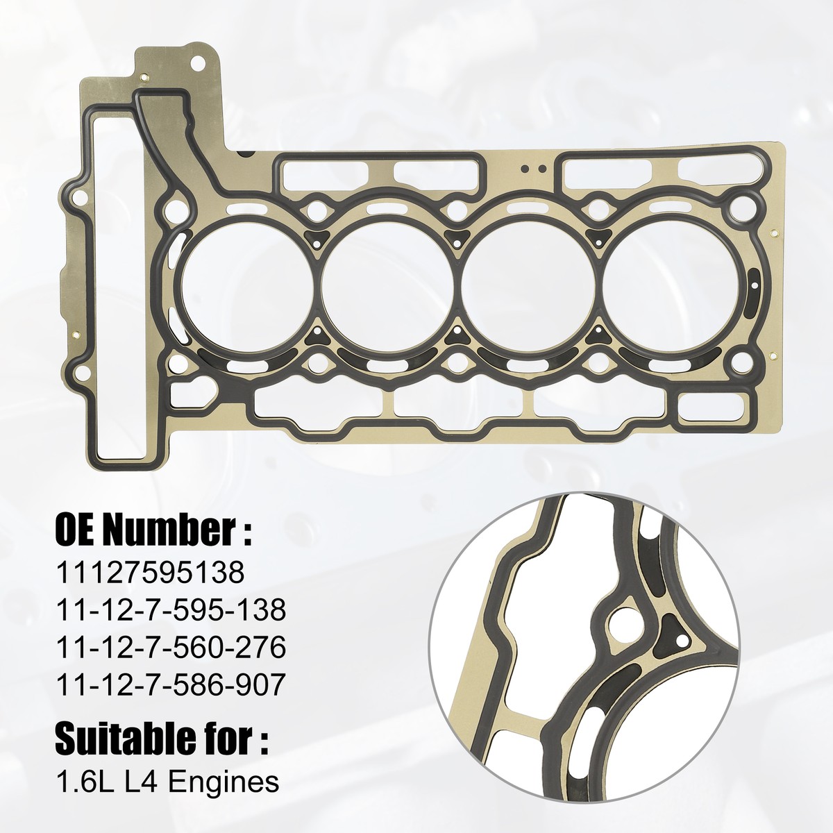 Cylinder Head Gasket 11127595138 for 1.6L L4 Top End Gasket for 