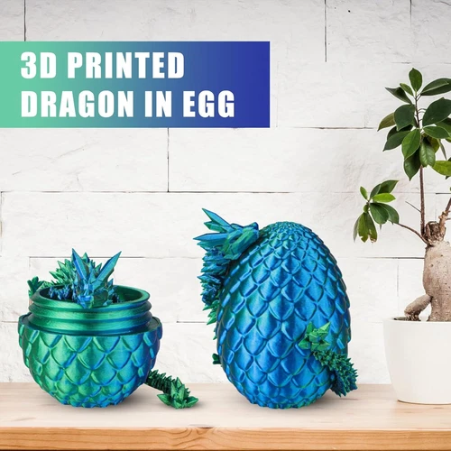 3D Printed Dragon Egg Full Articulated Crystal Dragon Fidget Toy Home Decor Toys - Picture 6 of 8