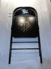 RIC FLAIR SIGNED AUTOGRAPH FULL SIZE STEEL CHAIR WWE 16X CHAMPION PSA/DNA COA