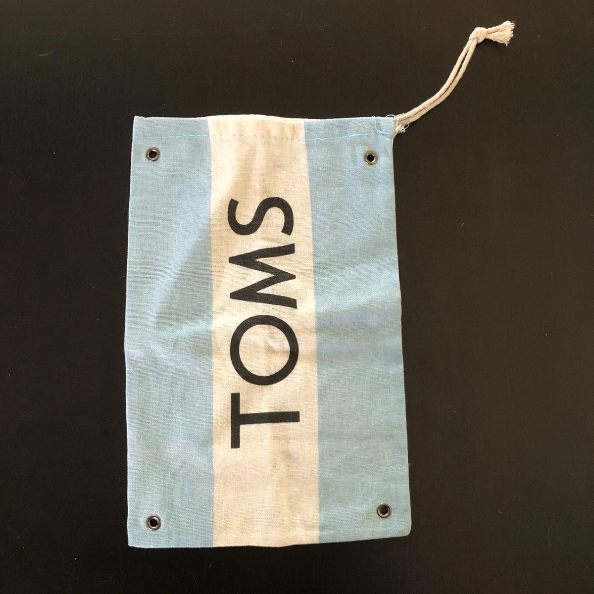 NEW TOMS Shoes Logo CANVAS Drawstring Dustbag Bag Travel one For One