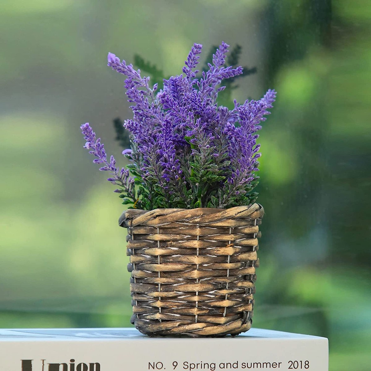 Jusdreen Artificial Flower Potted Lavender Fake Flowers
