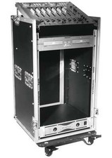 ROADINGER 17 / 10 HE Winkelrack Kombicase L-Rack Workstation Flightcase Rollen