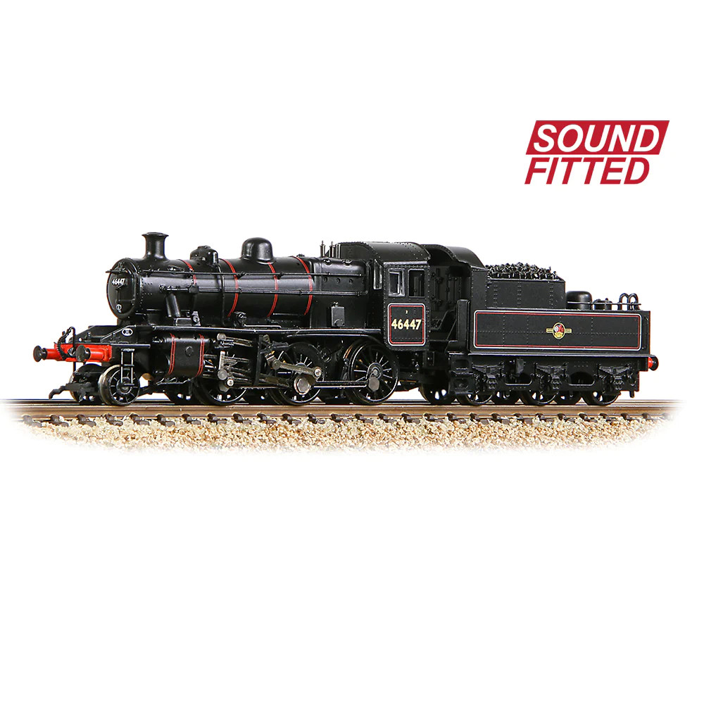 Graham Farish 372-628ASF N Gauge BR Black (L) Ivatt 2MT 46447 DCC SOUND