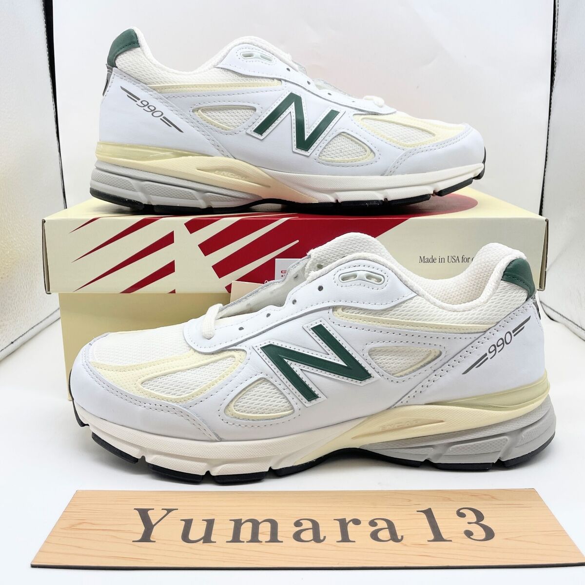 New Balance 990V4 White Green Made in USA U990TC4 Men's Size New Balance 990V4 White Green Made in USA U990TC4 Men's Size