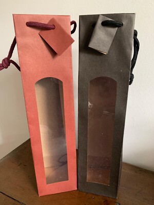Weinflasche Geschenktüten mit Fenster- Geburtstag/ Hochzeit/ Party/ Weihnachtsgeschenk
