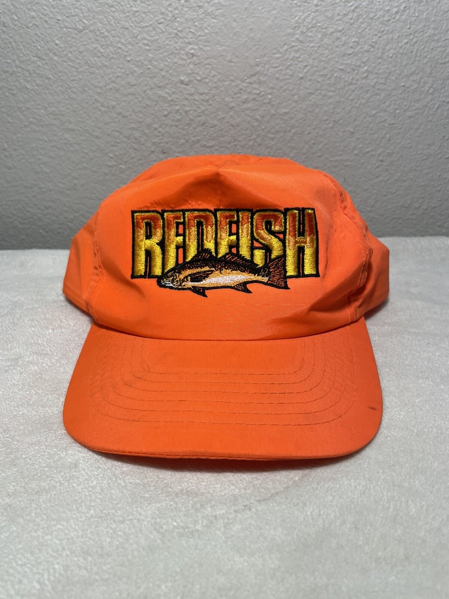 Vintage YoungAN Hat RedFish Embroidered Orange Snapback Hat