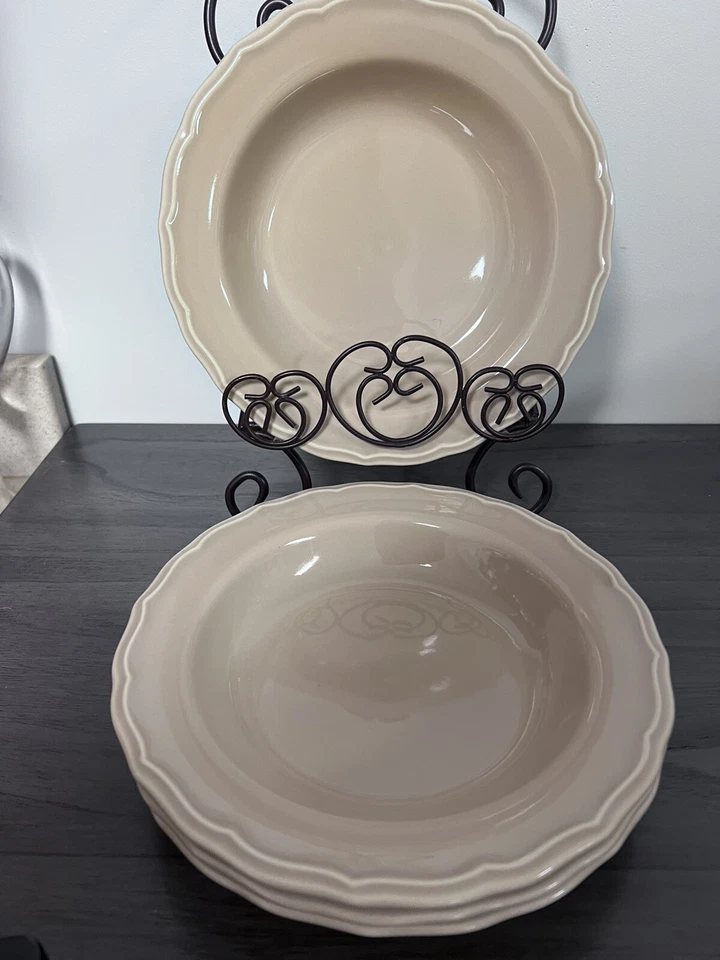 4 tigelas de sopa Williams Sonoma bege 9 polegadas em excelente estado usado - Imagem 2 de 4