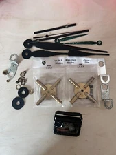 2 Piece Brass Clock Key Set for Winding Clocks Odd Even 4 Prong & Misc