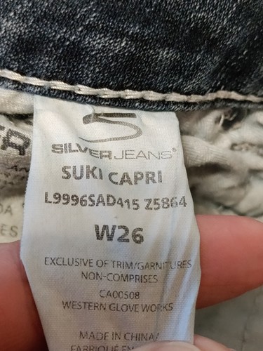 Silver Jeans Damen W26 Blau Suki Capri Low-Rise Denim - Bild 11 von 16