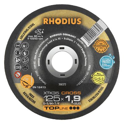 25 x RHODIUS Extradünne Trennscheibe XTK35 CROSS Ø 125 mm